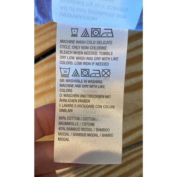 NEW Soulgani Active Beach Babe Long Sleeve V Neck Strap Top Small Women’s Blue - Picture 4 of 8